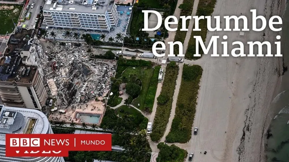 Edificio dañado tras el colapso