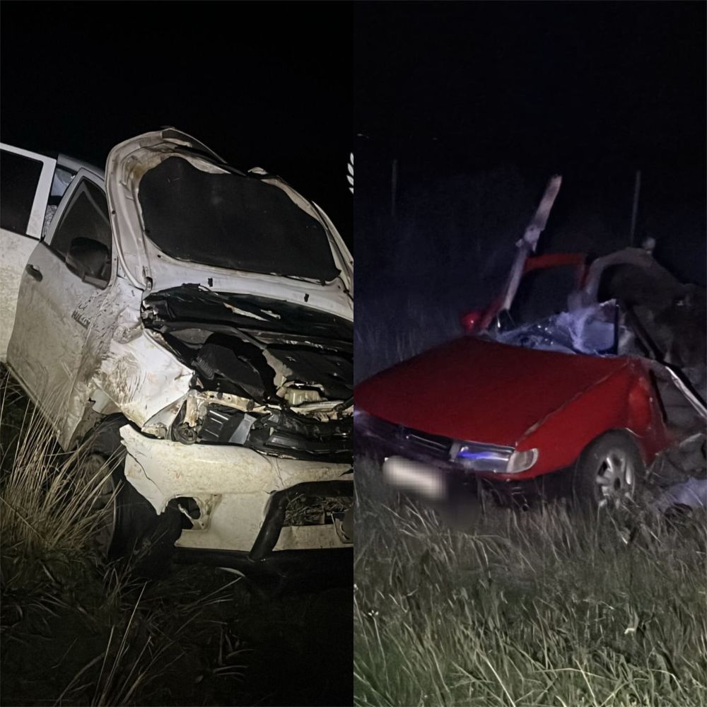 Así quedaron los dos autos que protagonizaron el accidente