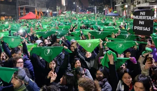 Movilización por el aborto legal.