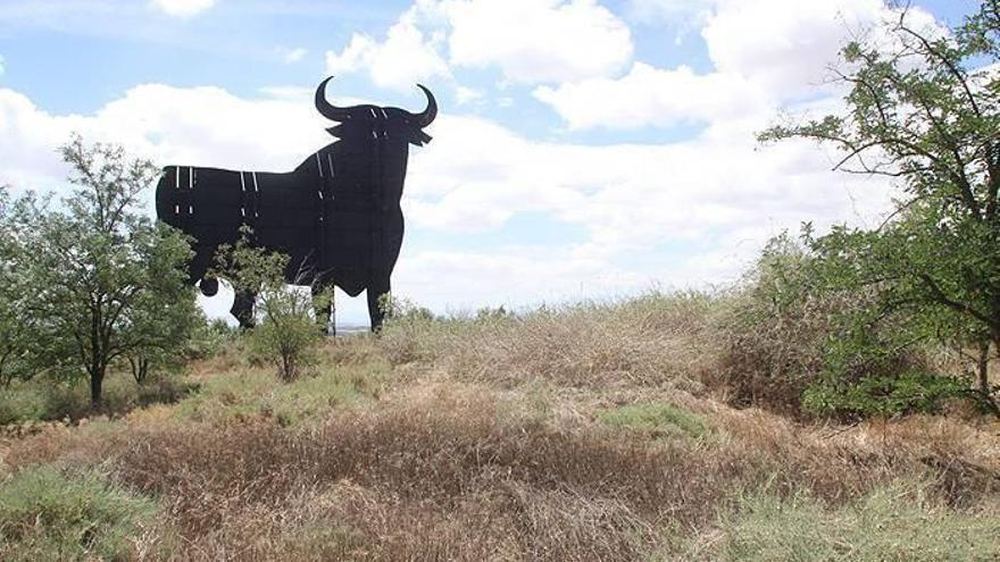 Imagen de archivo del toro de Osborne situado en la N-121 de Tudela