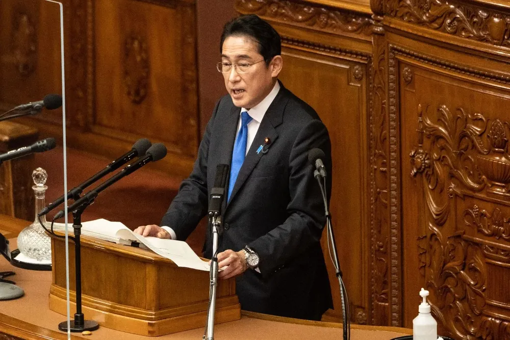 El primer ministro de Japón, Fumio Kishida, en una sesión en la Cámara de Representantes en Tokyo el 23 de enero de 2023