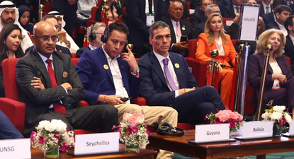 El presidente español, Pedro Sánchez, en la IV Cumbre de Impacto de la Inteligencia Artificial.