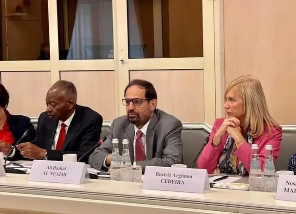 Reunión de Beatriz Argimón, integrante de la Unión Interparlamentaria Mundial, con el Parlamento ruso