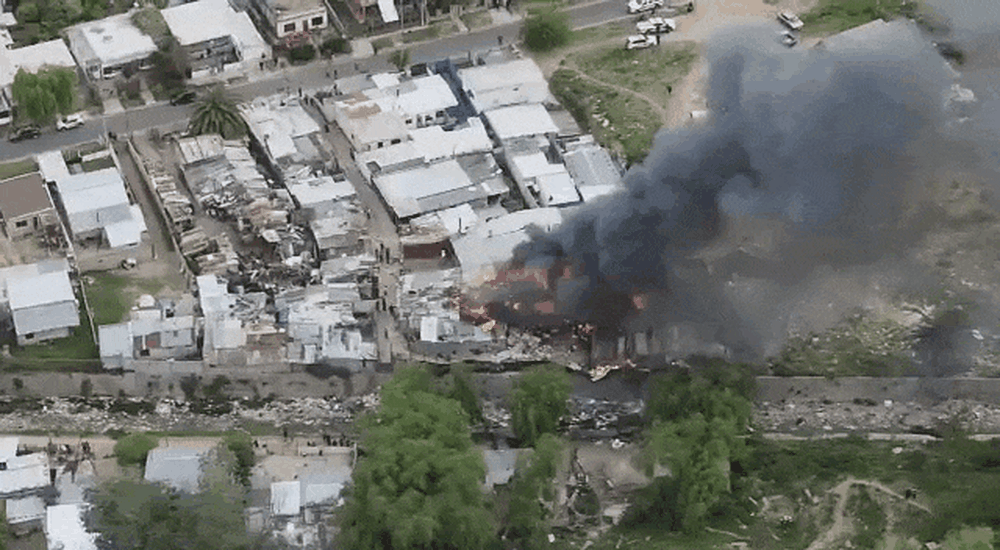 Imágenes aéreas del incendio