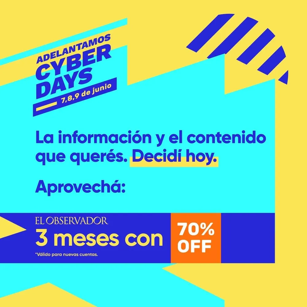 Cyber Days: aprovechá la promo de El Observador.