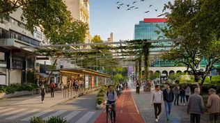 Así se vería 18 de Julio, según la IM, a la altura de la Plaza del Entrevero