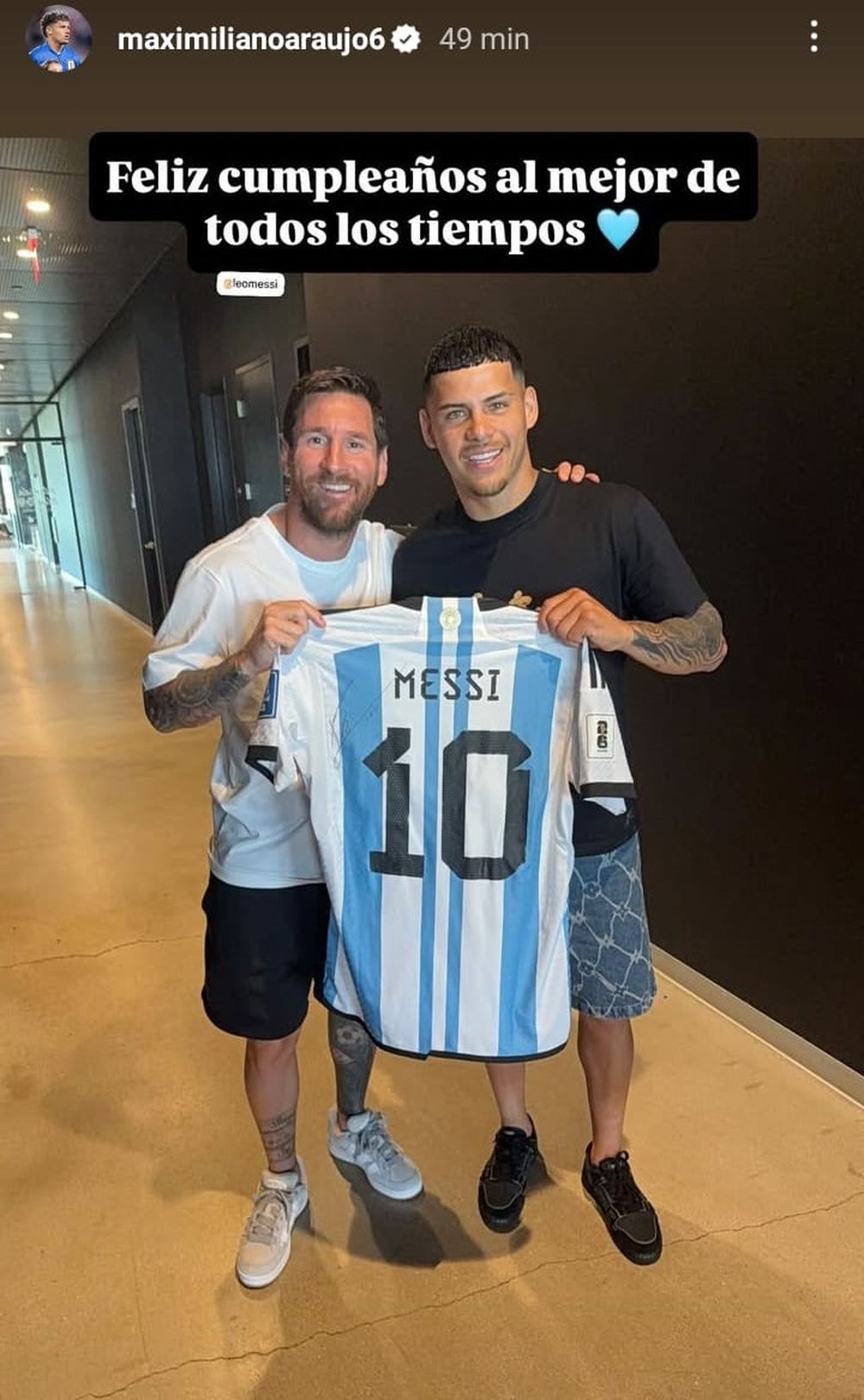 El mensaje de Maxi Araújo para Lionel Messi El mensaje de Maxi Araújo para Lionel Messi