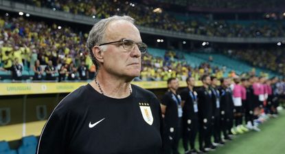 Marcelo Bielsa en Brasil vs Uruguay