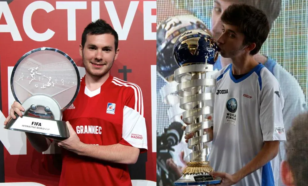 Bruce Grannec (izquierda) y Pau Lara (derecha) últimos campeones mundiales de los juegos FIFA y PES respectivamente