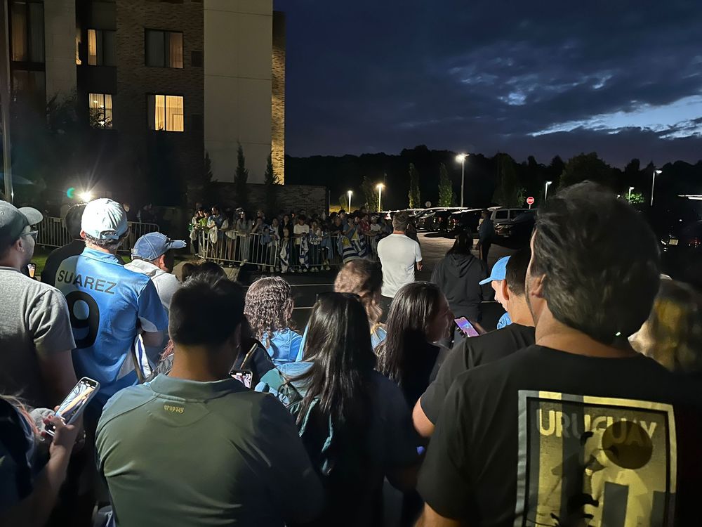 Hinchas uruguayos en New Jersey