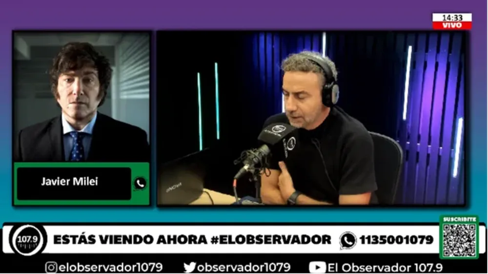 Milei con Majul en El Observador Radio