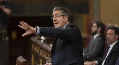 El portavoz del PSOE en el Congreso, Patxi López, este martes en el Congreso.