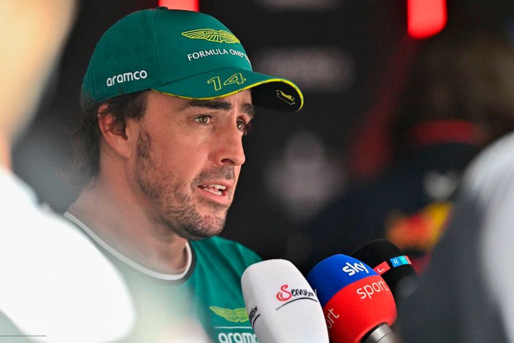 Fernando Alonso en rueda de prensa.