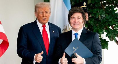 Trump recibió a Milei en la Casa Blanca este martes. Trump recibió a Milei en la Casa Blanca este martes.