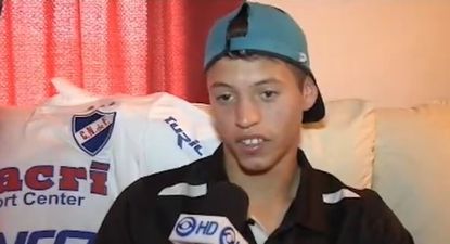 Nicolás López en sus comienzo en Nacional