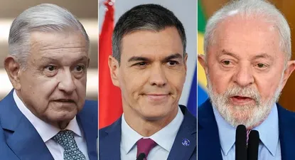 Presidentes de Mexico, España y Brasil