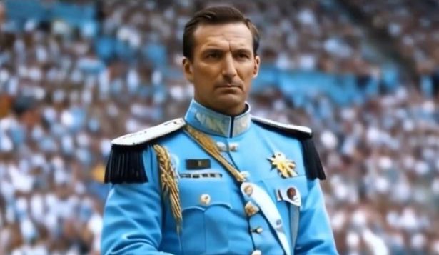 Lionel Scaloni vestido como un general en el spot de la AFA que hablas del Maracanazo de cara a la Copa América 2024