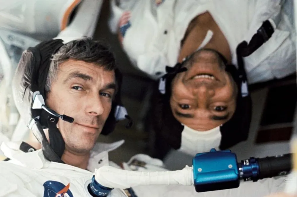 Eugene A. Cernan y Ronald E. Evans en el Apolo 17