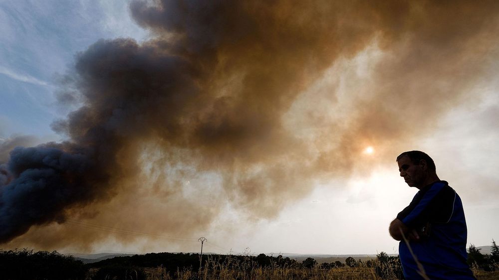 Imagen del incendio en Chandrexa de Queixa.&nbsp;