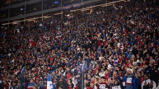 Hinchas de Nacional en el Gran Parque Central el día de la victoria ante Deportivo Maldonado