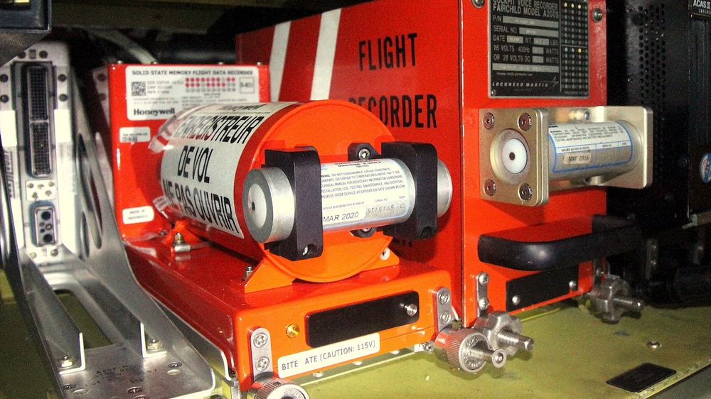 La caja negra de un avión.&nbsp;