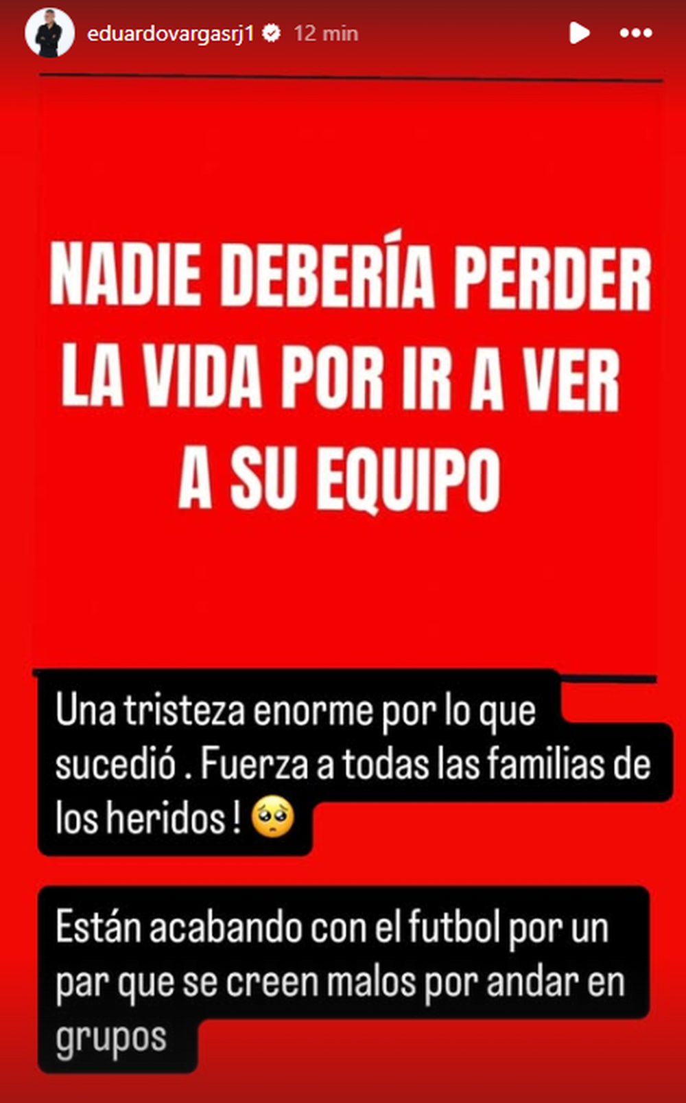 El mensaje de Eduardo Vargas