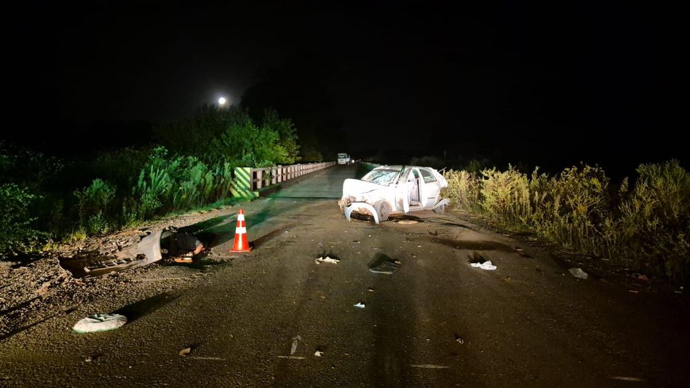 Así terminó uno de los autos involucrados en el accidente en Rivera