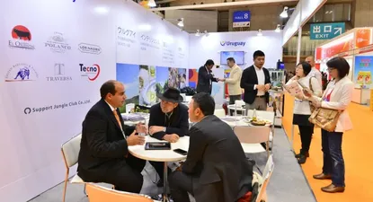 Stand de Uruguay XXI en feria Foodex de Japón
