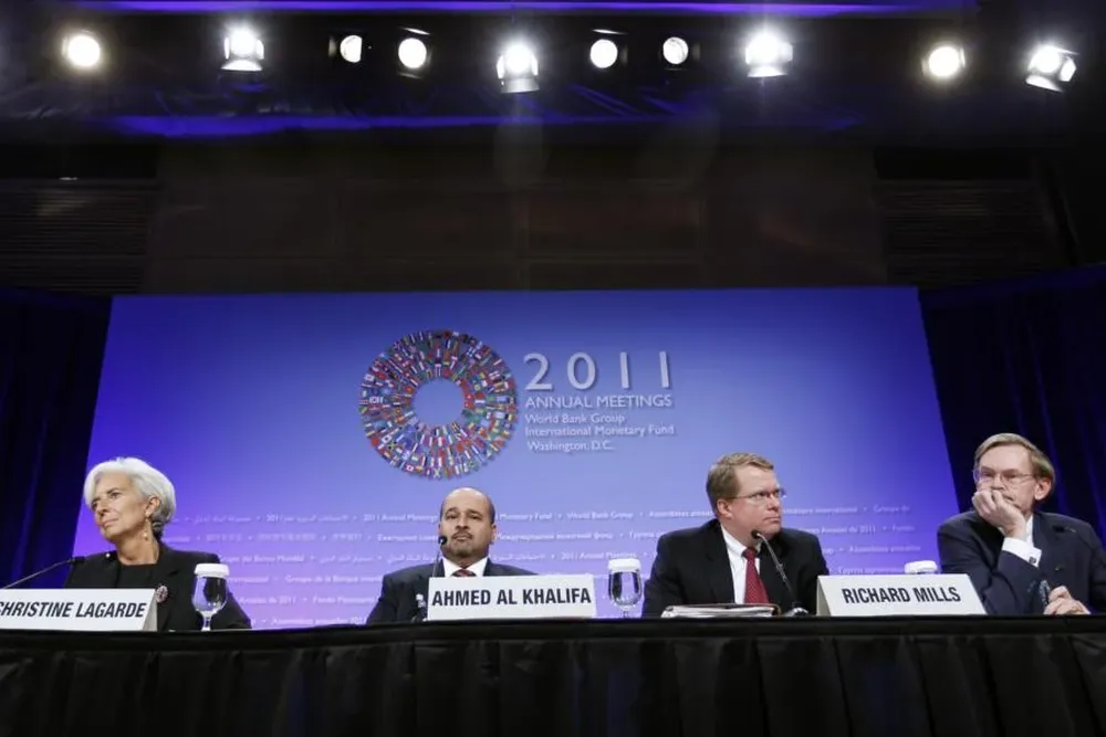 Autoridades del FMI y el BM