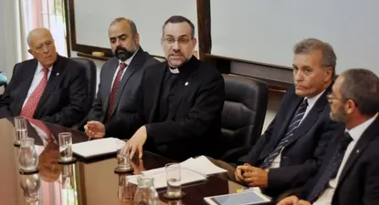 Aquilino López Diez, Gonzalo García Espeche, P. Eduardo Casarotti SJ, Carlos Faggeti y John Miles