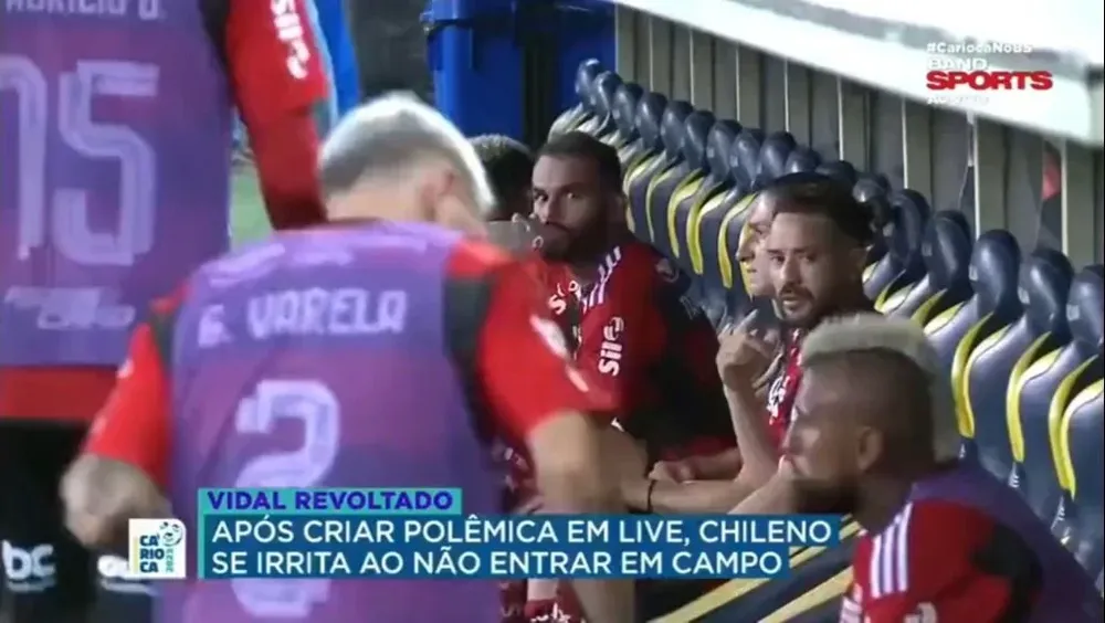 La bronca de Arturo Vidal porque no entró en Flamengo