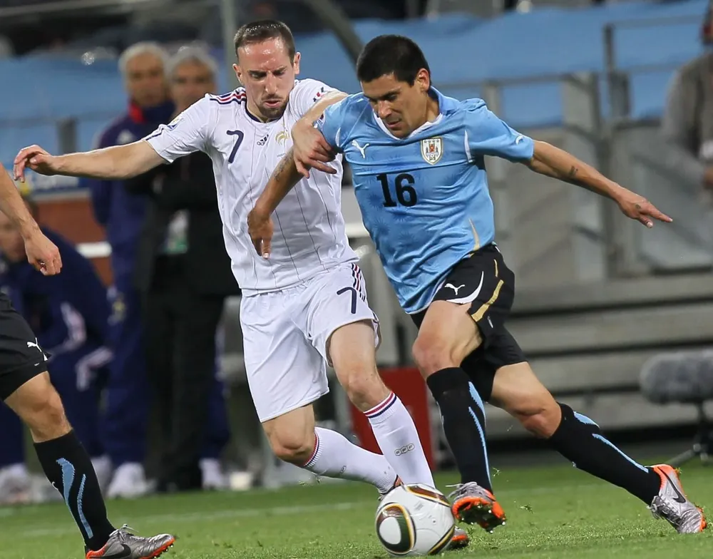 Contra Frack Ribery en Sudáfrica 2010