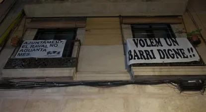 Manifestaciones de vecinos contra los narcopisos en Barcelona