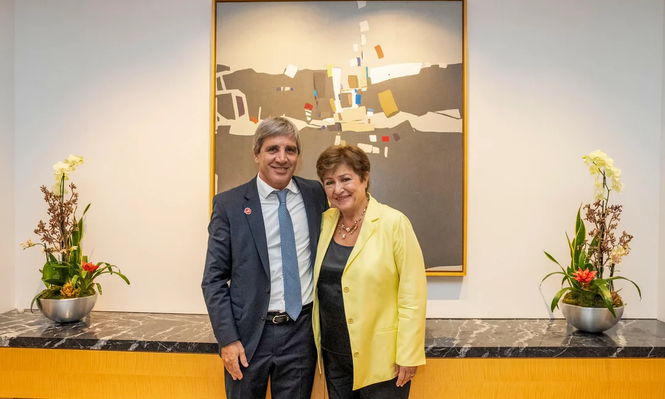 El ministro de Economía y la titular del FMI.