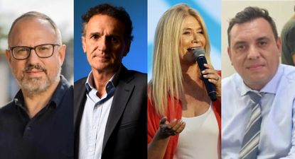 Diego Valenzuela y Gabriel Katopodis, máximos candidatos en la Primera Sección Electoral; la vicegobernadora Verónica Magario y Maximiliano Bondarenko, en la Tercera.&nbsp;