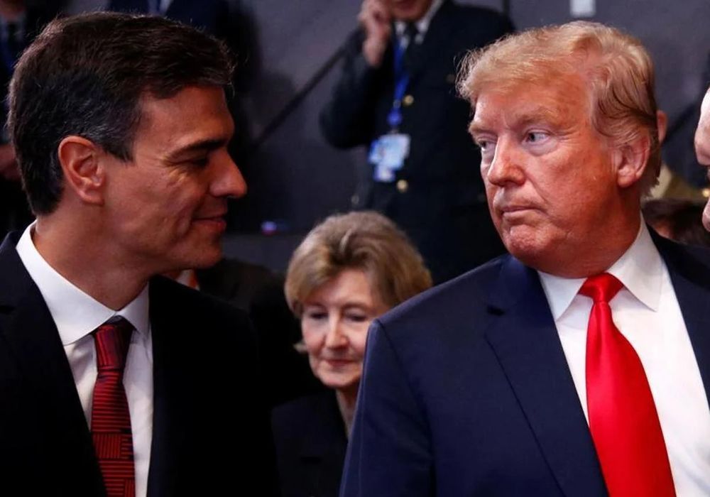 Pedro Sánchez y Donald Trump.&nbsp;