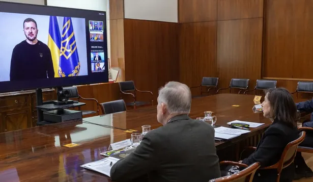 La ministra de Defensa, Margarita Robles, participa en una reunión del Grupo de Contacto para la Defensa de Ucrania.