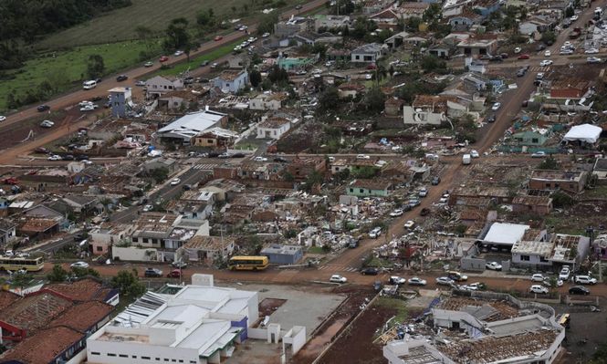 Tornado en el sur de Brasil