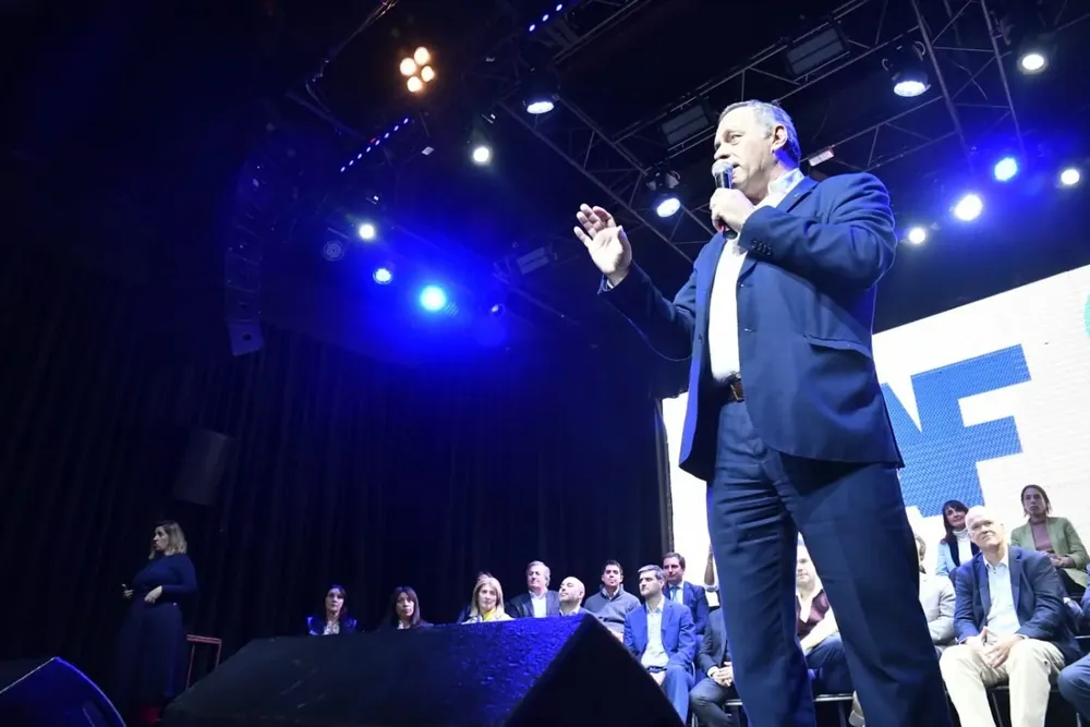 El secretario de Presidencia, Álvaro Delgado, durante el acto