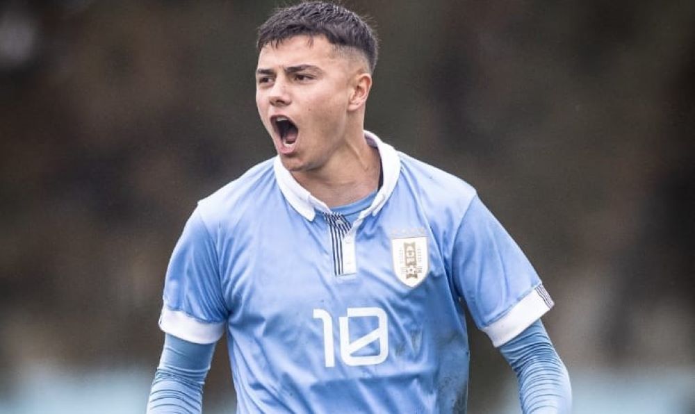 Lucas Pino, jugador de la selección de Uruguay en la categoría sub 20