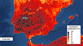 Ola de calor sobre España.