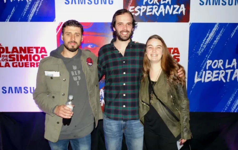 Sebastián Rebollo, Martín Zúñiga y Natalia Camiruaga