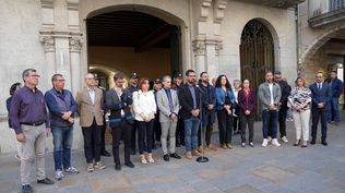Girona. Concejales de todos los partidos homenajean a una de las víctimas del ataque terrorista en Afganistán.&nbsp;