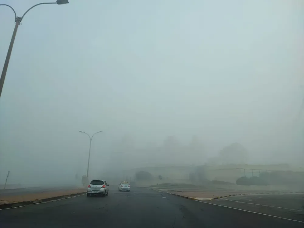 Niebla en la rambla de Montevideo