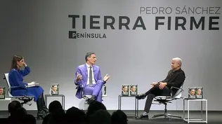 Pedro Sánchez durante la presentación de su libro