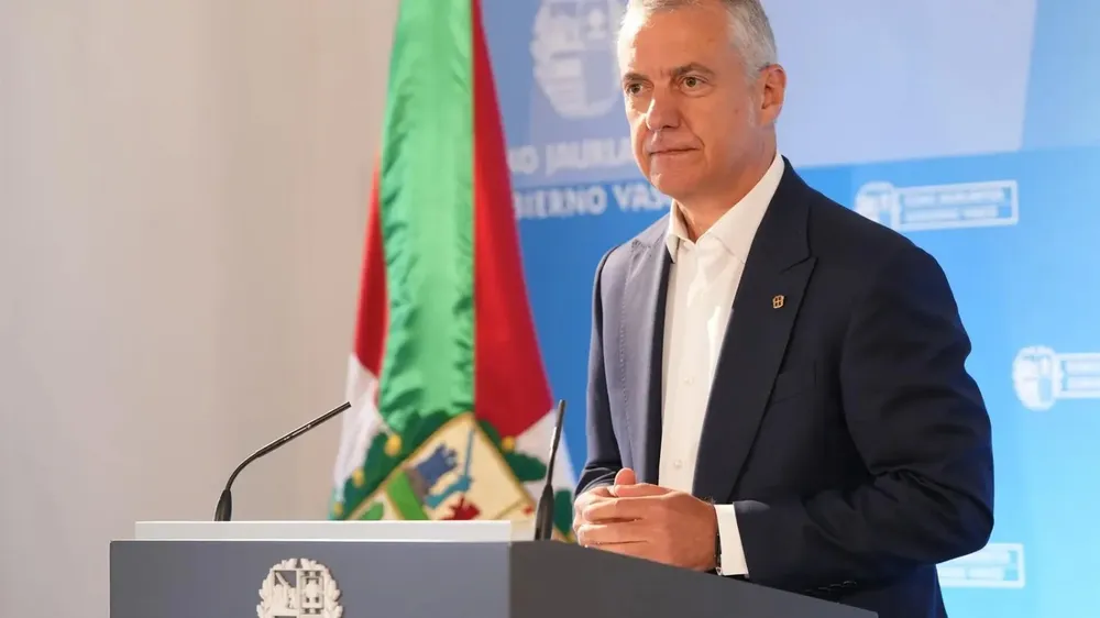 El Lehendakari, Iñigo Urkullu, en una comparecencia en el Palacio Miramar de Donostia/San Sebastián