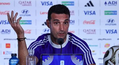 Lionel Scaloni en la conferencia de prensa previa al partido entre Argentina e Inglaterra