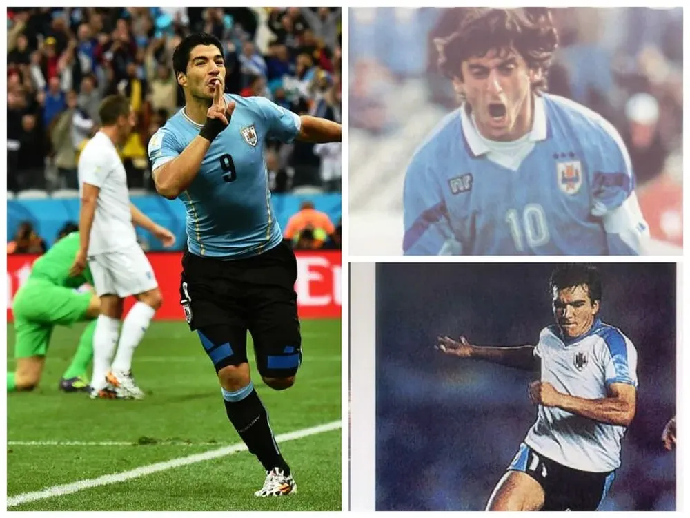 Suárez, Francescoli y Sosa