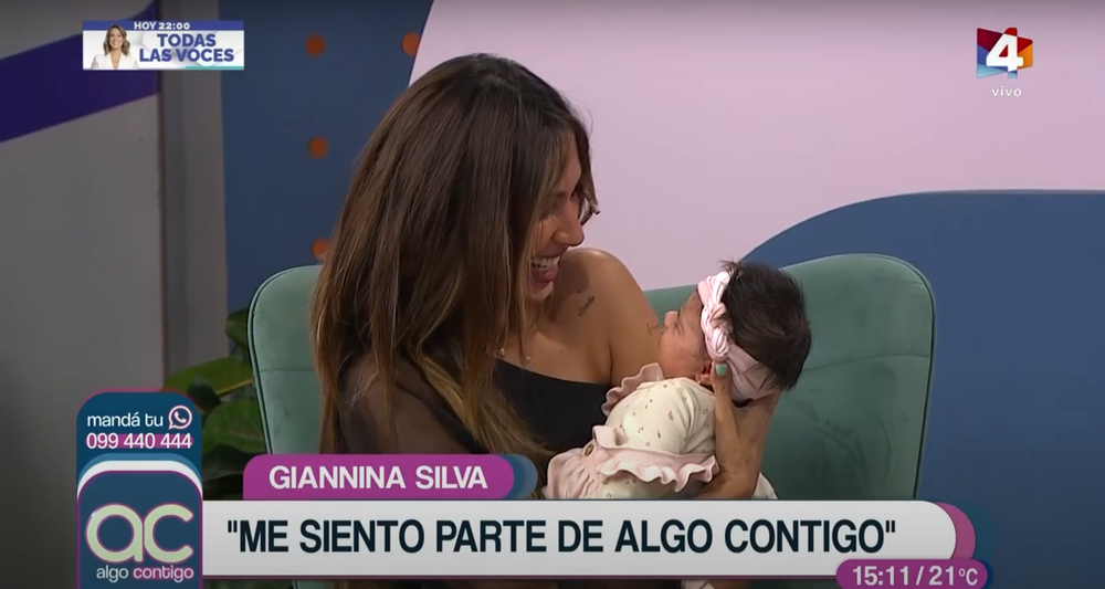 Giannina Silva presentó a Isabella en Algo Contigo