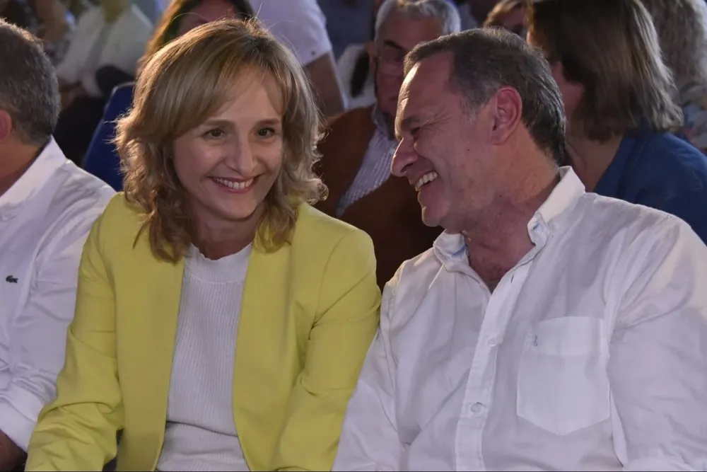 Laura Raffo y Álvaro Delgado en noviembre de 2023. Archivo